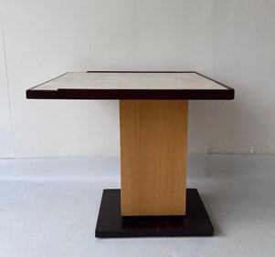 PAUL DUPRE-LAFON  (ATTR.) ART DECO CANTILEVERED SIDE TABLE