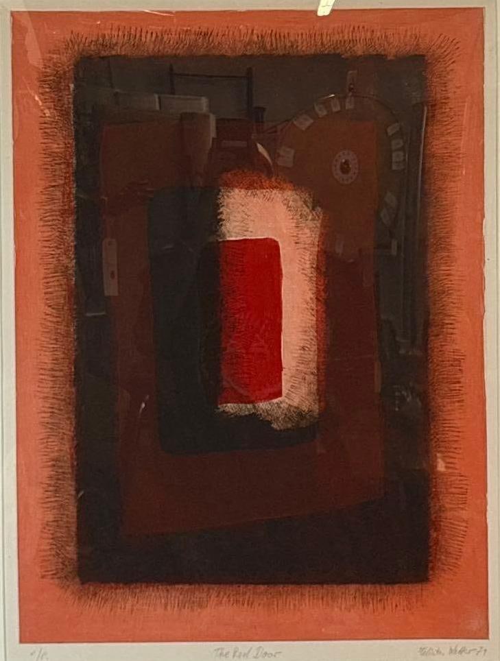 FELICITAS WETTER LITHOGRAPH THE RED DOOR A/P: Signed Lithograph "The Red Door," Edition 7/10 Dimensions: 25” x 18” Artist or Maker: Unknown Notes: Although care is taken to photograph and describe the item, absence of a condit