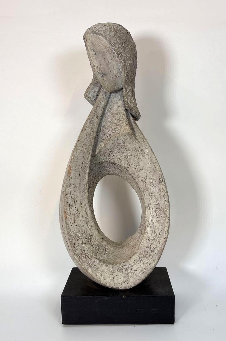 ABSTRACT STONE SCULPTURE OF A WOMAN BY TRUDE MUELLER (1 of 7)