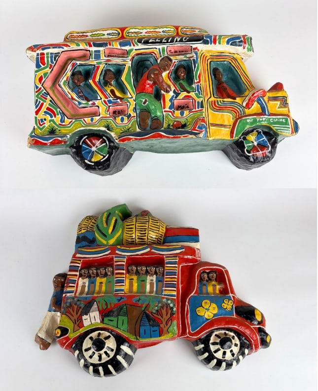 EDDY SIMONIS ATTRIBUTED HAITIAN FOLK ART PAPER MACHE SCULPTURE (1 of 11)