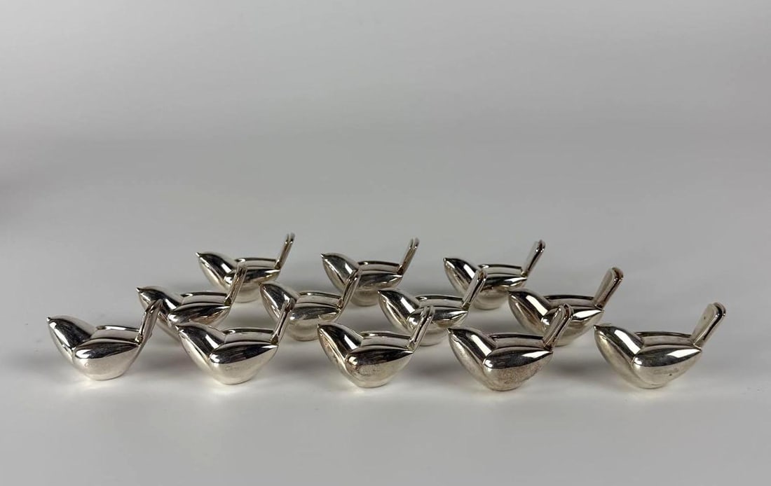 CHRISTOFLE 'PICCOLO' LOT OF 12 SILVER PLATE BIRD PLACECARD HOLDERS FRANCE (1 of 12)