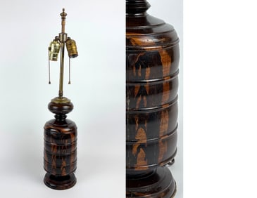 VINTAGE TURNED WOOD LAMP