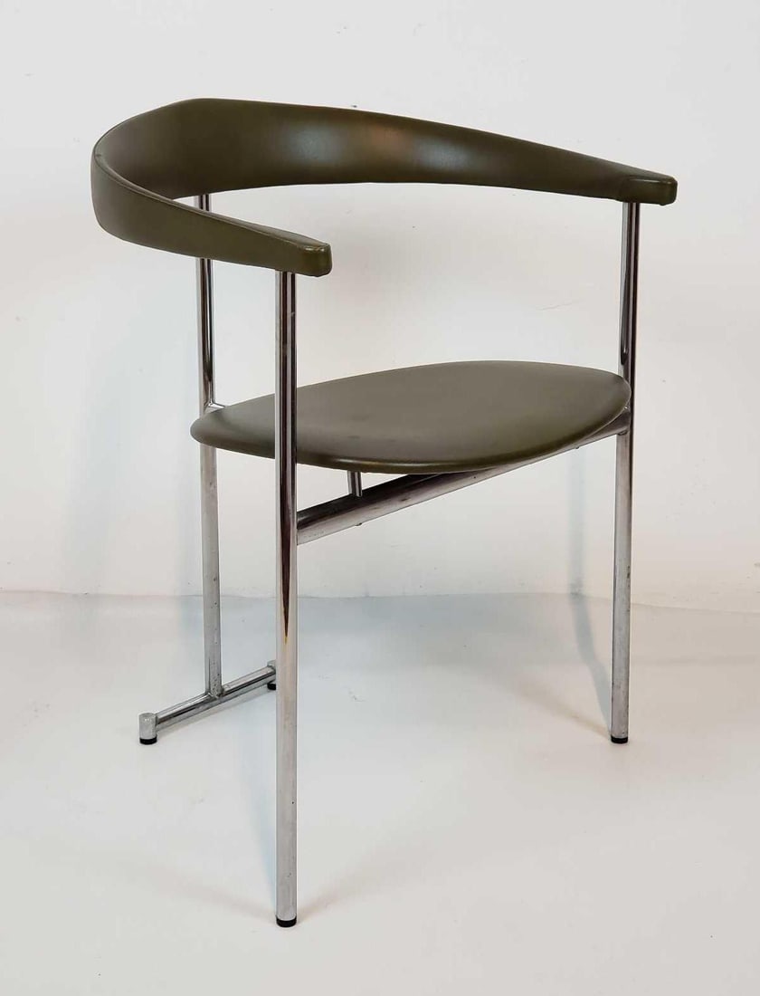 MID-CENTURY MODERN CHROME ARM CHAIR, GEM NORWAY (1 of 14)