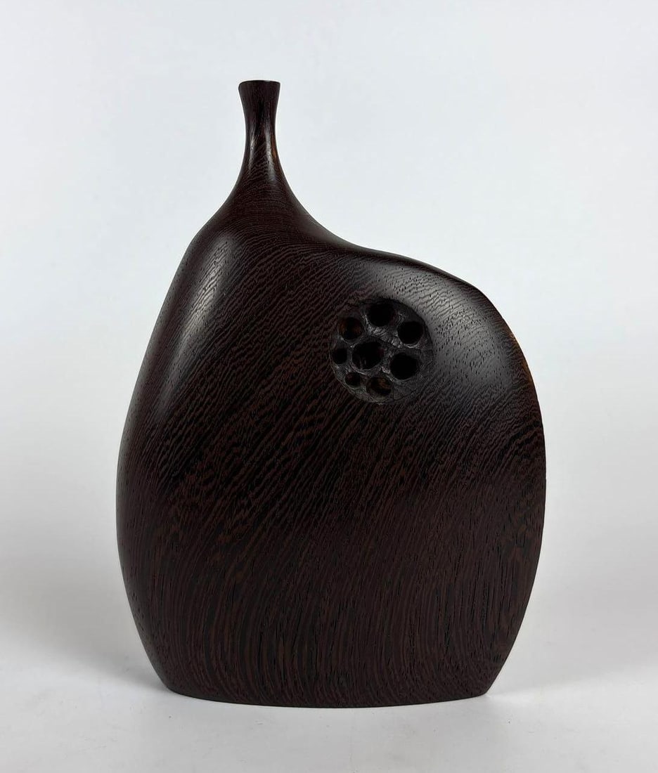 CALIFORNIA CRAFT SCULPTURAL WOOD VASE BY DOUG AYERS ATTR. (1 of 7)