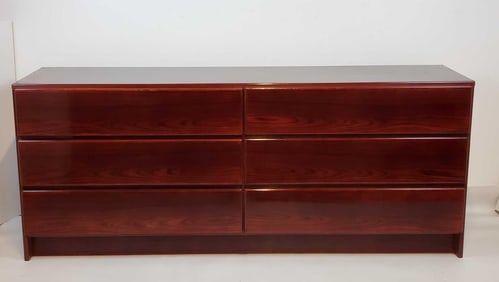MID CENTURY DANISH MODERN ROSEWOOD LOW CHEST BY SCAN COLL (1 of 2)