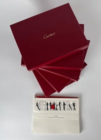 CARTIER 5 BOXES OF VINTAGE NOTE CARDS AND ENVELOPES