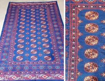 BLUE BOKHARA WOOL RUG