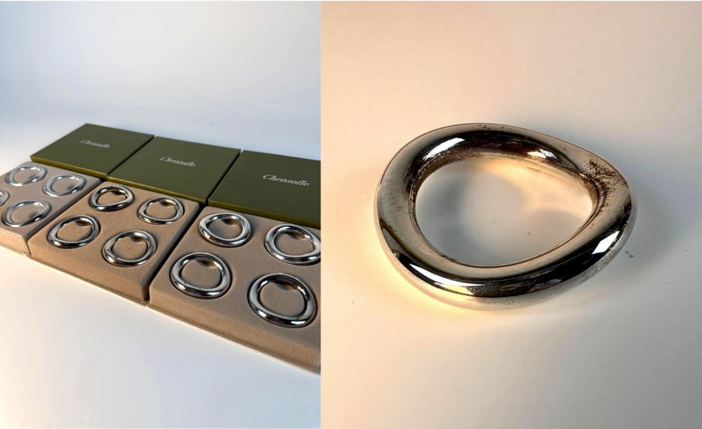 CHRISTOFLE VERTIGO BOXED NAPKIN RINGS | KNIFE RESTS LOT OF 12 (1 of 8)