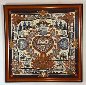 EXQUISITE HERMES PARIS  SCARF BY ANNE ROSAT IN FRAME