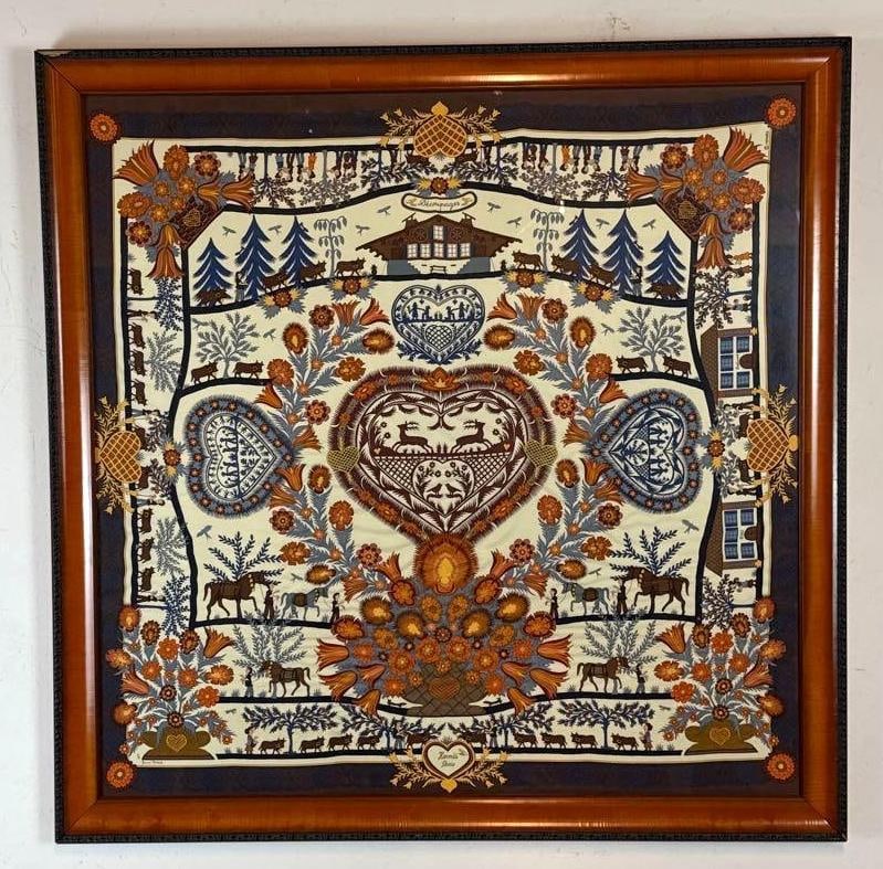 EXQUISITE HERMES PARIS  SCARF BY ANNE ROSAT IN FRAME (1 of 7)
