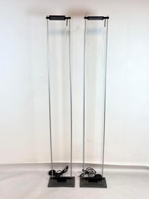 VINTAGE PAIR OF MOD LOGO FLOOR LAMPS BY MARIO BARBAGLIA & MARCO COLOMBO FOR ITALIANA LUCE