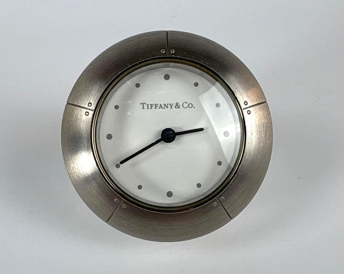 TIFFANY & CO STREAMERICA ROUND DESK CLOCK GERMANY (1 of 9)