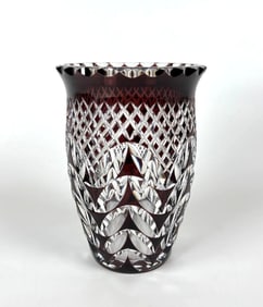 VAL SAINT LAMBERT SIGNED VASE