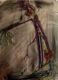 ANDRE RACZ "JACK IN THE PULPIT" WATER COLOR CRAYON AND INK 1982
