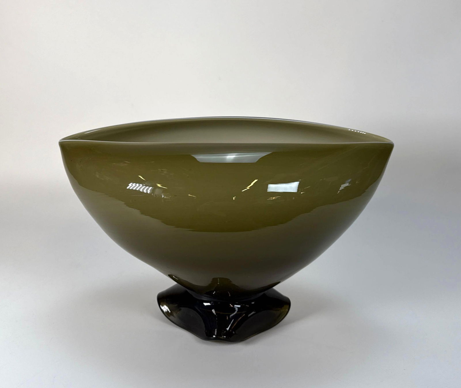 VISTOSI ATTR. FOOTED MURANO GLASS BOWL (1 of 8)