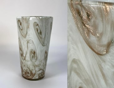 BARBINI | FRATELLI TOSO STARRY NIGHTS AVVENTURINA MURANO GLASS VASE