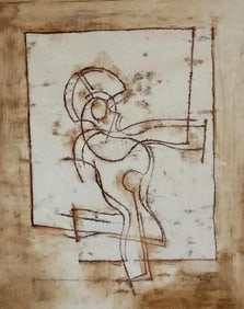 JOSEPH CAROFF "TERM HYSTERICAL" MARCH 25 1986 MIXED MEDIA SIGNED