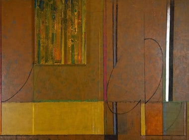 JOSEPH CAROFF ATTR. "PORTAL" ACRYLIC ON CANVAS PAINTING SIGNED