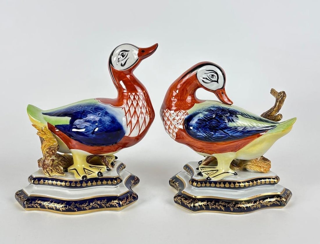 PAIR OF SEVRES PORCELAIN CHINOISERIE DUCKS (1 of 9)