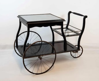 ADOLF LOOS STYLE VIENNESE ART NOUVEAU BAR CART