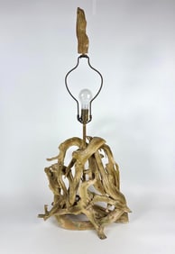 VINTAGE DRIFTWOOD TABLE LAMP ORGANIC MODERN DRIFT WOOD