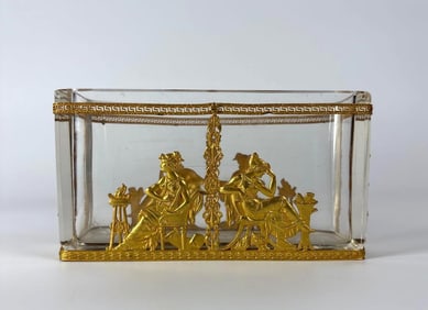 BRONZE DORE BACCARAT ATTR. STYLE CRYSTAL VASE