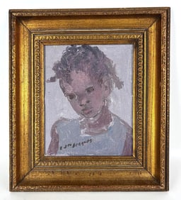 CARLO JEAN-JACQUES (HAITIAN) PORTRAIT OF A GIRL