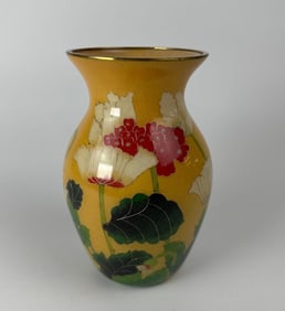 RED POPPY CLOISONNÉ VASE