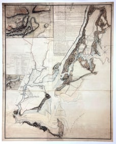 "A PLAN OF NEW YORK ISLAND AND PART OF LONG ISLAND" REPRINT OF A REVOLUTIONARY WAR MAP