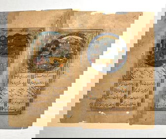 PAIR OF INDO-PERSIAN MUGHAL ILLUMINATED MANUSCRIPT PAGES / MINIATURE PAINTINGS (14 of 17)