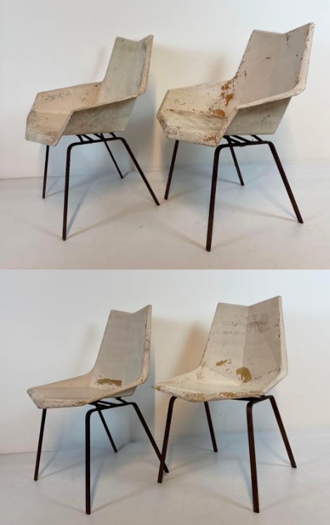 EXTREMELY RARE SET OF FOUR PAUL MCCOBB "ORIGAMI" CHAIRS | ST. JOHN DESIGN 1959 AS-IS (1 of 17)
