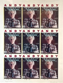 FELICITAS WETTER HOMAGE TO WARHOL PENCIL SIGNED 1987