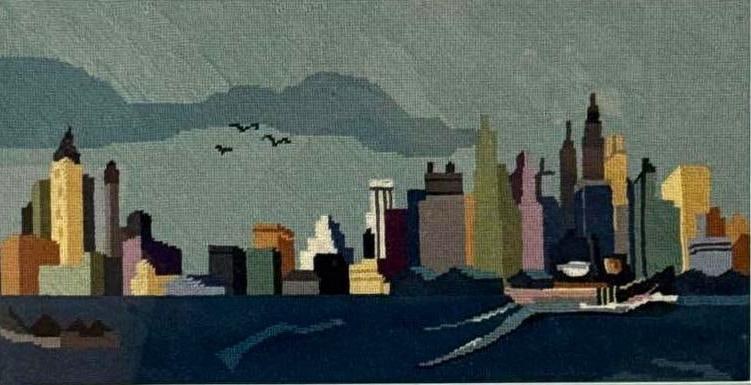 NEW YORK CITY SCENE NEEDLEPOINT (1 of 5)