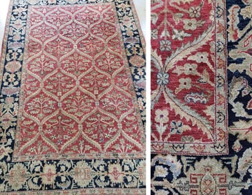 HAND KNOTTED VINTAGE PERSIAN WOOL RUG