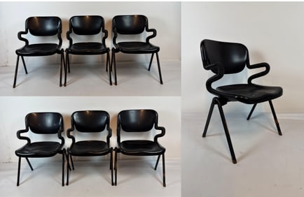 6 OPEN ARK VERTEBRA CHAIRS BY AMBASZ & PIRETTI FOR CASTELLI