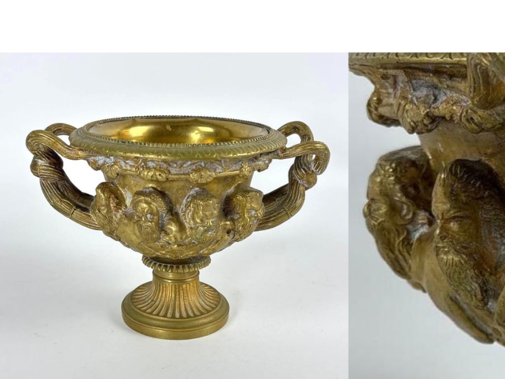 ANTIQUE GRAND TOUR BRONZE MODEL OF THE WARWICK VASE | URN (1 of 8)