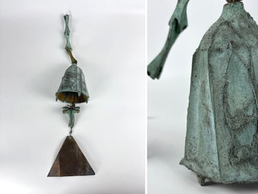 PAOLO SOLERI BRONZE WIND CHIME BELL, COSANTI / ARCOSANTI STUDIO CRAFT ART
