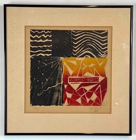 THOM KRONISH WOODBLOCK PRINT 'MAZE' (1976)