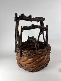 TRIO OF NESTING JAPANESE WOVEN BASKETS