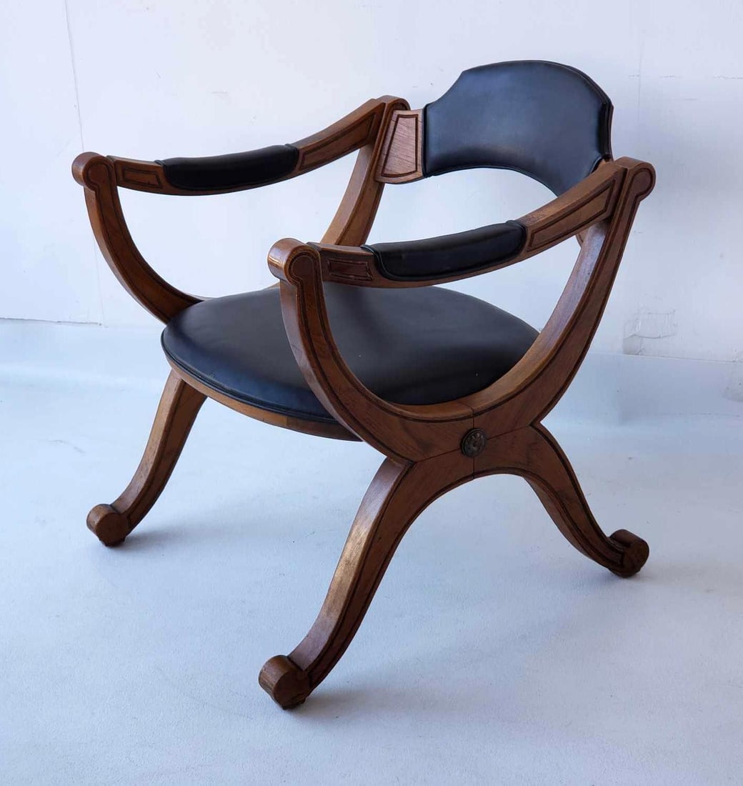 VINATGE DREXEL ESPERANTO MID CENTURY SPANISH STYLE CERULE ARMCHAIR (1 of 12)