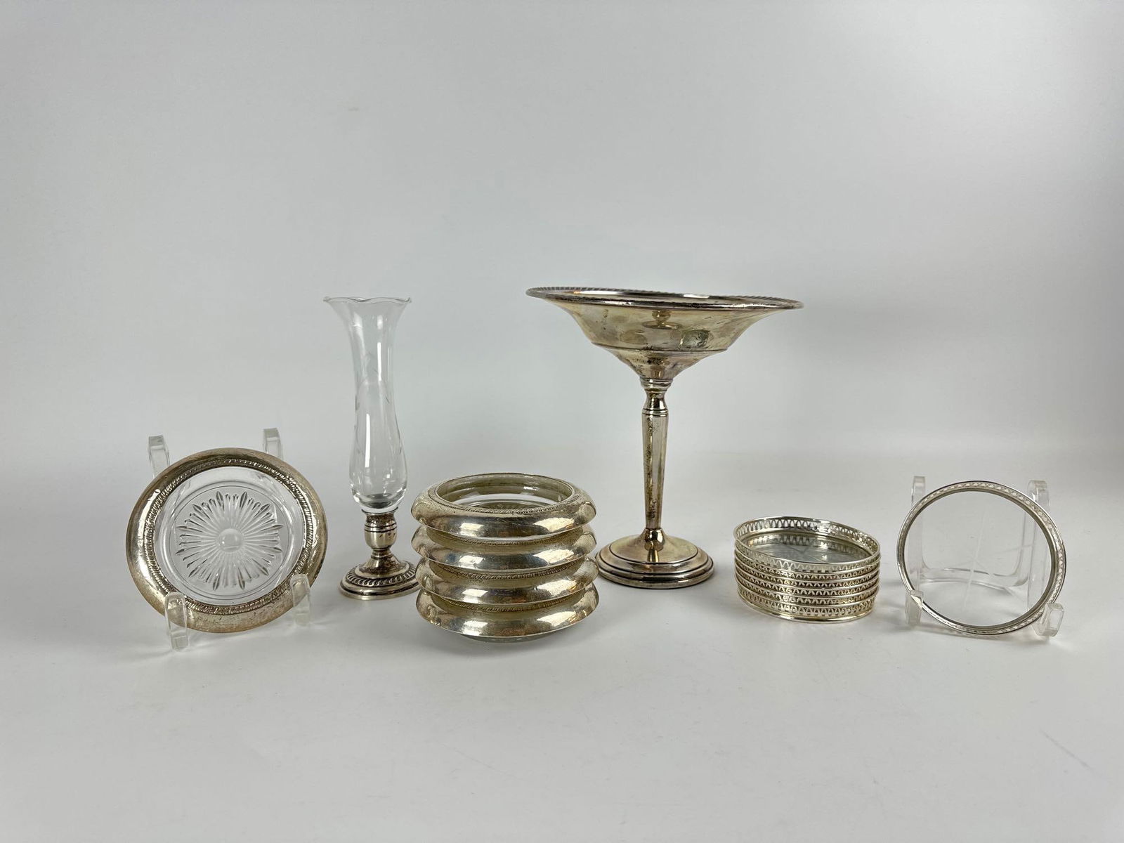 STERLING & GLASS TABLEWARE SET (1 of 16)