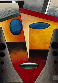 FRAMED LARRY LASLO ABSTRACT PRINT SIGNED