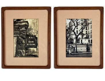 STUNNING PAIR OF LARGE-FORMAT FRENCH ARCHITECTURAL PHOTOGRAPHS, PROFESSIONALLY FRAMED