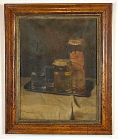 HANDSOMELY FRAMED ANTIQUE STILL LIFE OIL PAINTING