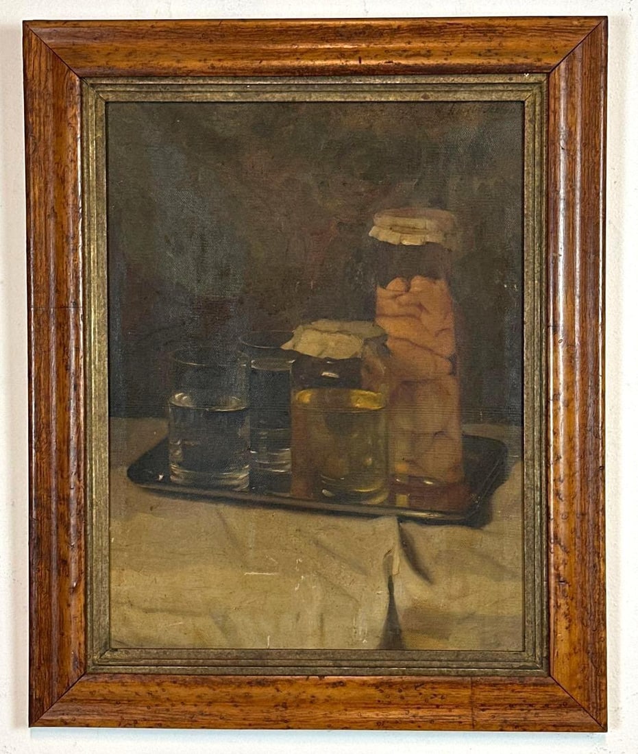 HANDSOMELY FRAMED ANTIQUE STILL LIFE OIL PAINTING (1 of 7)