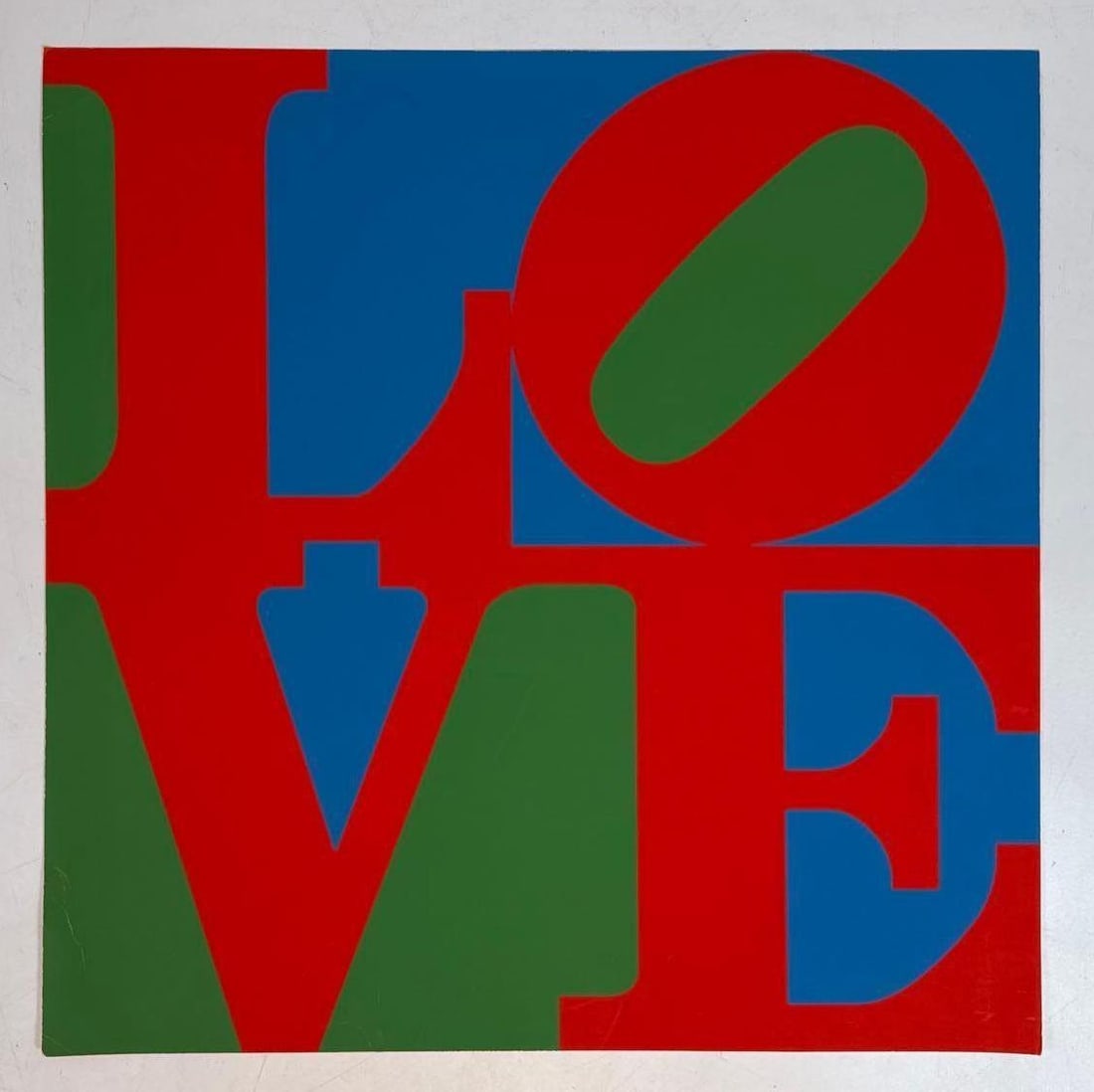 ROBERT INDIANA POP ART 'LOVE' POSTER SCREENPRINT RED BLUE GREEN (1of 2) (1 of 2)