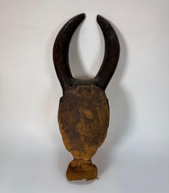 BAULE WOODEN MASK | CARVED AFRICAN TRIBAL ART IVORY COAST