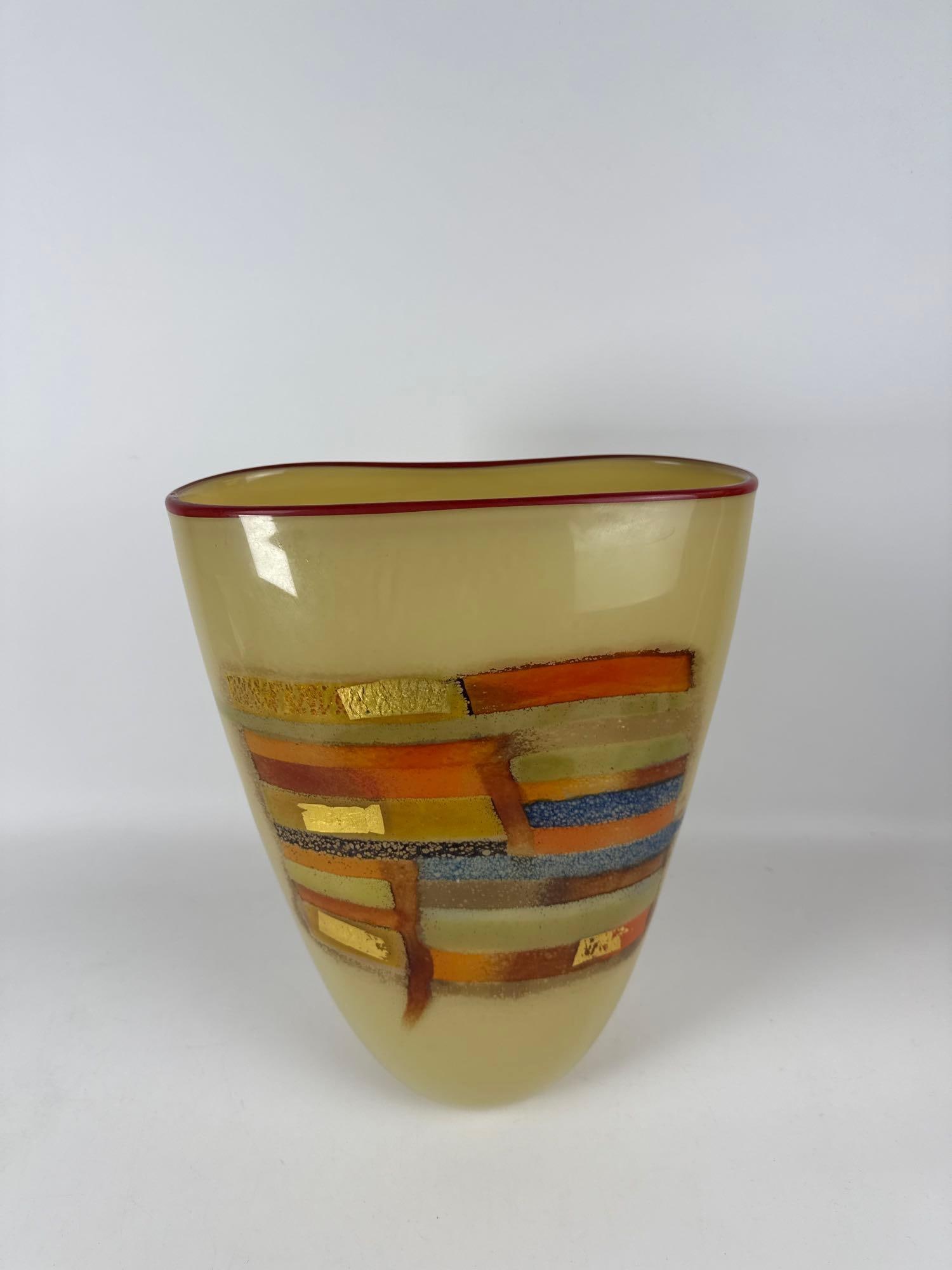 MICHAEL SOSIN BLOWN GLASS VASE (1 of 9)