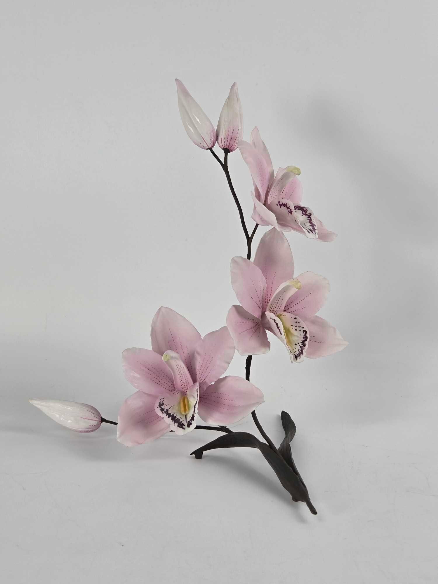 EDWARD MARSHALL BOEHM EXQUISITE BISQUE PORCELAIN PINK ORCHID SCULPTURE (1 of 8)
