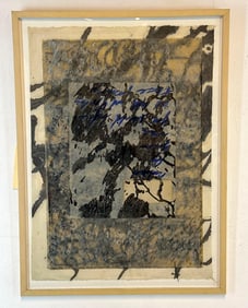 FRAMED, SIGNED MIXED MEDIA ON PAPER ARTWORK